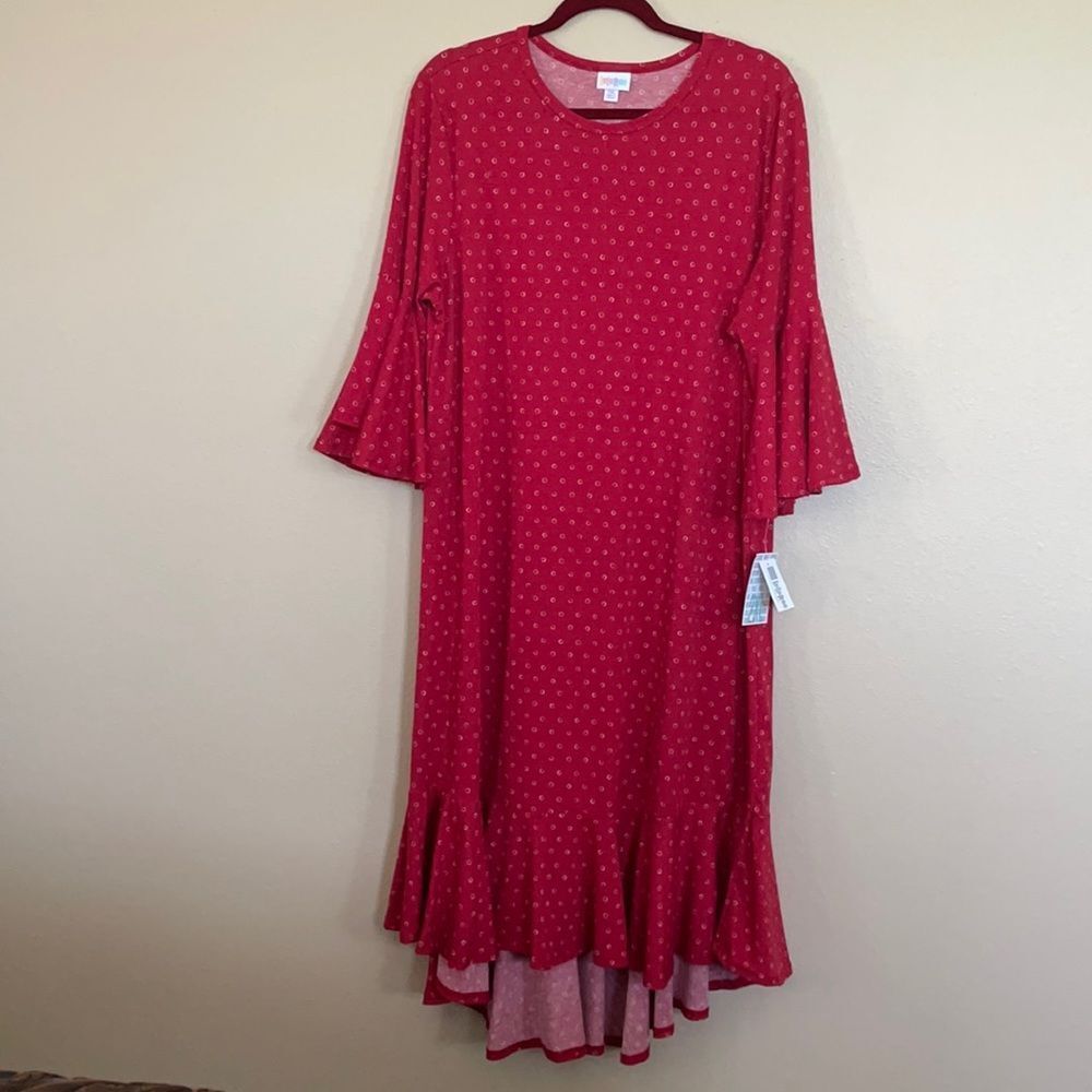 LuluRoe Maurine-2XL Red Dress